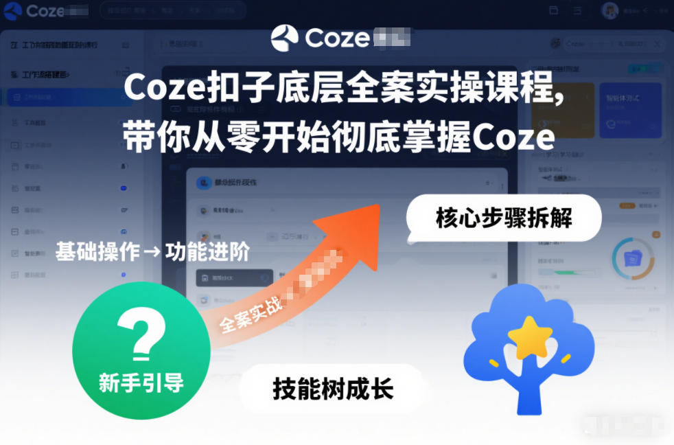 Coze扣子底层全案实操课程，带你从零开始彻底掌握Coze-小目标云网创