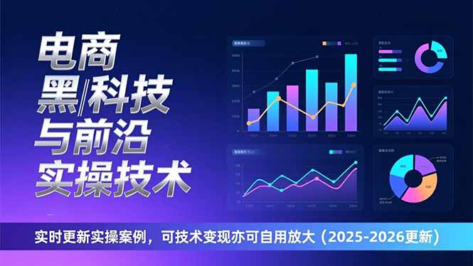 电商黑科技与前沿实操技术：实时更新实操案例，可技术变现亦可自用放大(2026更新-小目标云网创