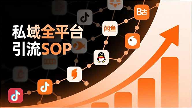 私域全平台引流SOP，抖音/快手/小红书/微信/QQ/B站/闲鱼等，技术合集，高效转化公域流量-小目标云网创