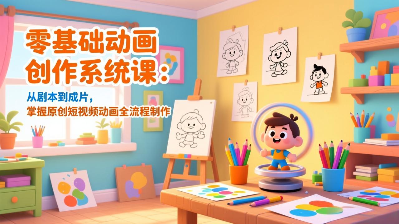 零基础动画创作系统课：从剧本到成片，掌握原创短视频动画全流程制作-小目标云网创