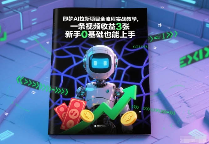 即梦AI拉新项目全流程实战教学，一条视频收益3张，新手0基础也能上手-小目标云网创