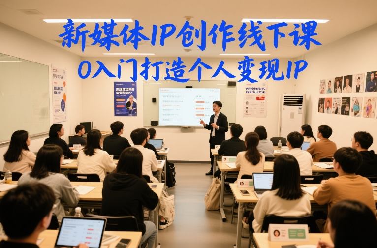 新媒体IP创作线下课，0入门打造个人变现IP-小目标云网创