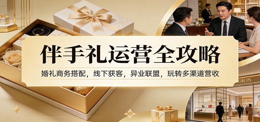 伴手礼运营全攻略：婚礼商务搭配，线下获客，异业联盟，玩转多渠道营收-小目标云网创