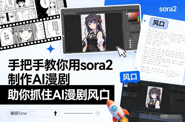 手把手教你用sora2制作AI漫剧,助你抓住AI漫剧风口-小目标云网创