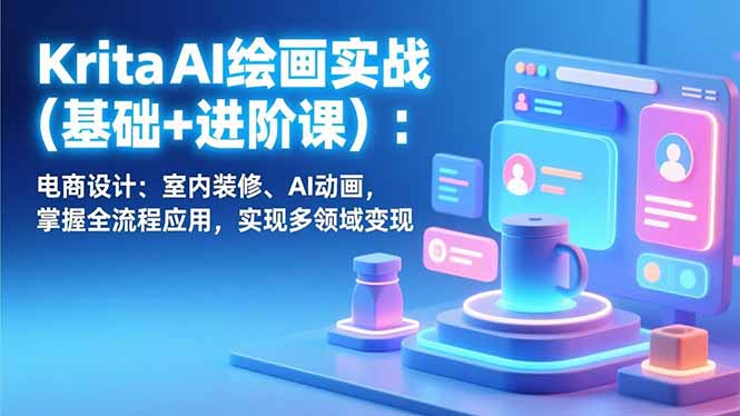 Krita AI绘画实战(基础+进阶课-小目标云网创