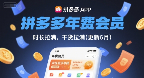 拼多多年费会员,实经验分享操,时长拉满,干货拉满(更新26年1月)-小目标云网创