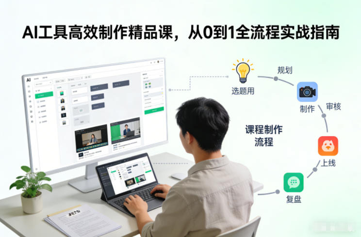 AI工具高效制作精品课，从0到1全流程实战指南-小目标云网创