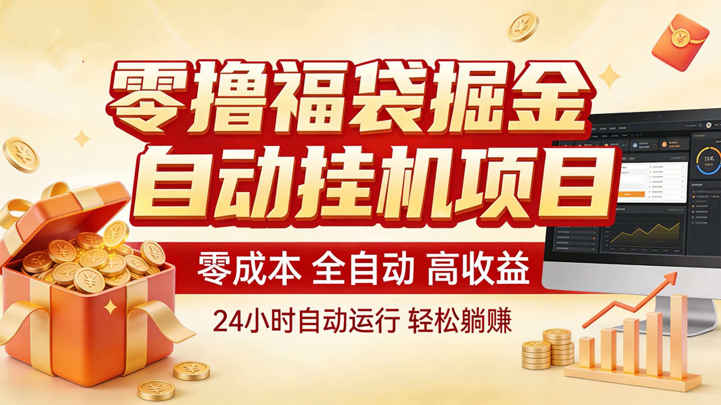 零撸福袋掘金！全自动挂机躺赚，新手也能上手-小目标云网创